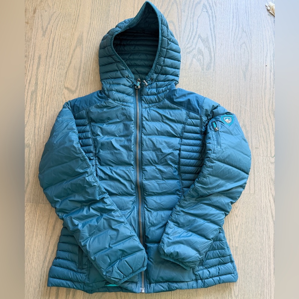 Kuhl Women's Spyfire Hoody Down Puffer Jacket - Teal/Blue